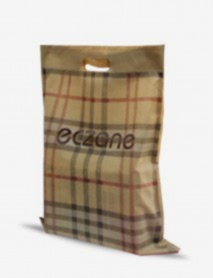 Ekose Elgeçme Eczane Yazılı Bez Çanta 35 x 45 cm