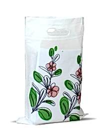 25X35 Orkide Desenli Elgeçme Bez Çanta