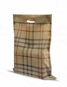 Ekose Elgeçme Yazısız Bez Çanta 32 x 40 cm