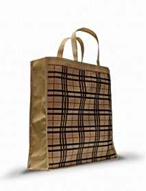 50*40 cm Ekose Saplı Büyük Boy Bez Çanta