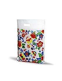 35X40 Büyük Boy Çiçekli Elgeçme Bez Çanta