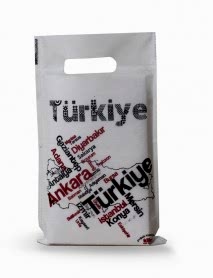 Türkiye Haritalı Elgeçme Bez Çanta 20*30 CM