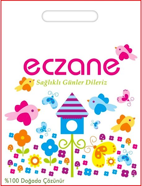 30X35 Küçük Boy Kuşlu Elgeçme Bez Çanta