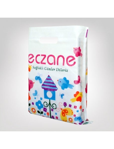 30X35 Küçük Boy Kuşlu Elgeçme Bez Çanta