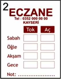 İsme Özel İlaç Kullanım Etiketi (10.000)